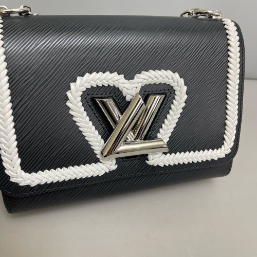 Louis Vuitton Twist MM Epi Black White Louis Vuitton Twist MM Epi Black White
