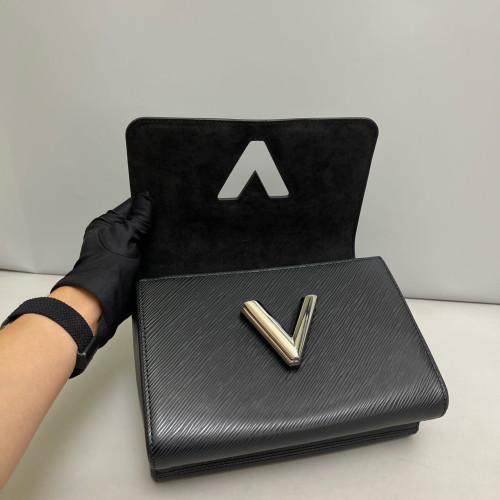 Louis Vuitton Twist MM Epi Black White Louis Vuitton Twist MM Epi Black White