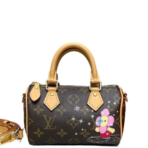 Louis Vuitton Nano Speedy Bandouliere Monogram Brown