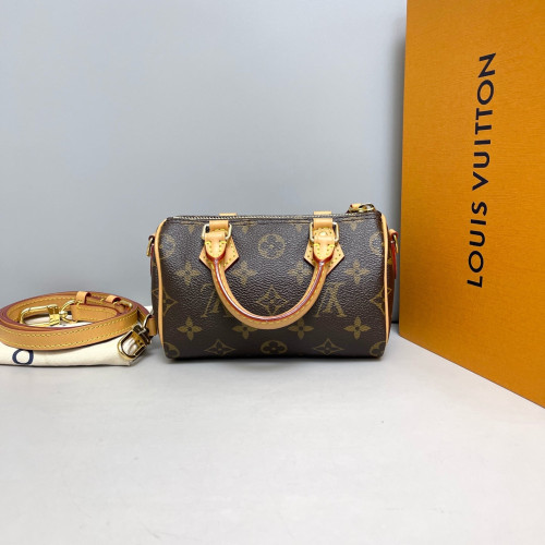 Louis Vuitton Nano Speedy Bandouliere Monogram Brown