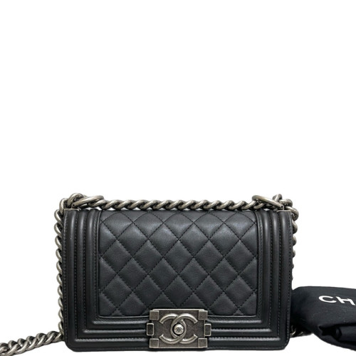 Chanel Quilted Mini Boy Flap Calfskin Black