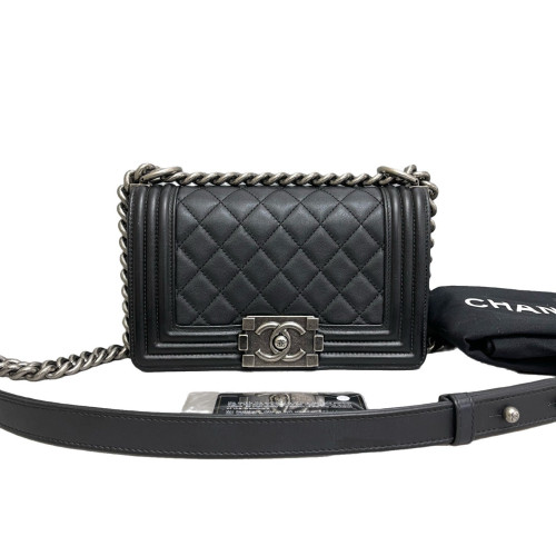 Chanel Quilted Mini Boy Flap Calfskin Black