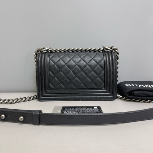 Chanel Quilted Mini Boy Flap Calfskin Black