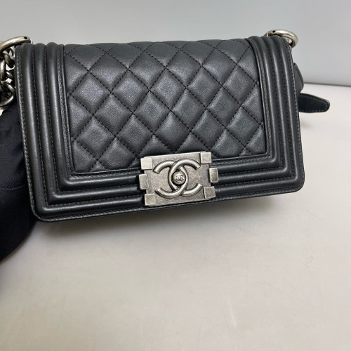 Chanel Quilted Mini Boy Flap Calfskin Black