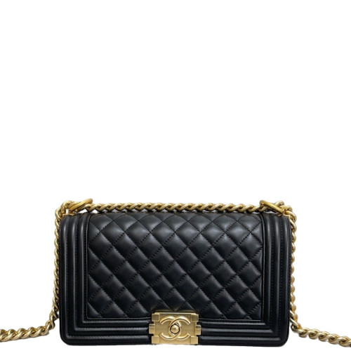 Chanel Quilted Medium Boy Flap Calfskin Black