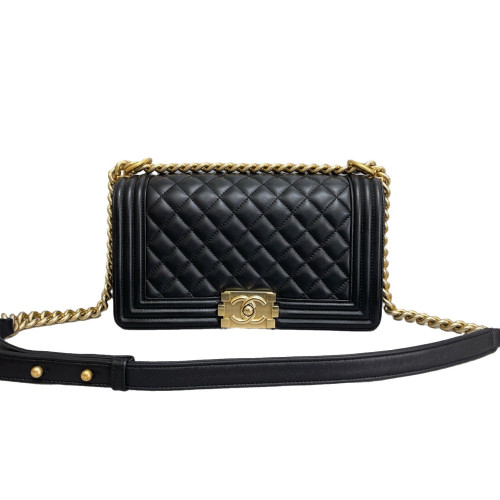 Chanel Quilted Medium Boy Flap Calfskin Black