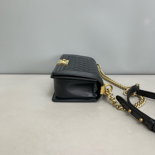 Chanel Quilted Medium Boy Flap Calfskin Black