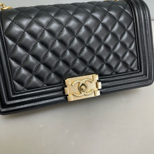 Chanel Quilted Medium Boy Flap Calfskin Black