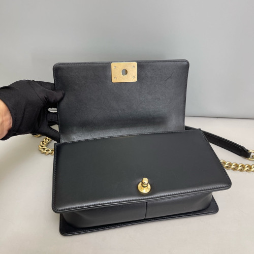 Chanel Quilted Medium Boy Flap Calfskin Black