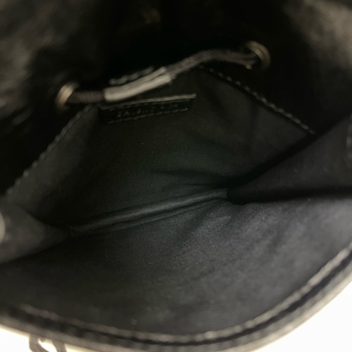 Balenciaga Phone Holder Pull Up Leather Black