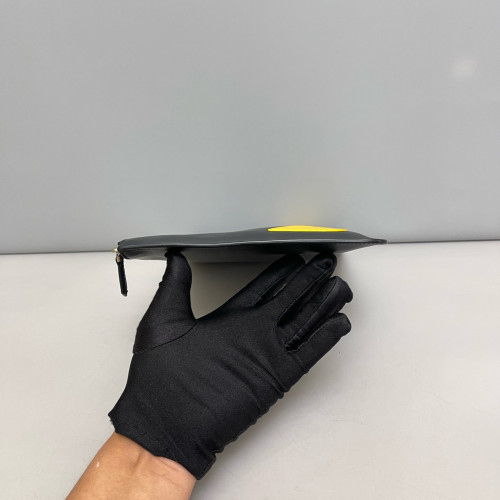 Fendi Clutch Calfskin Black Yellow