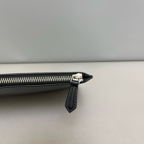 Fendi Clutch Calfskin Black Yellow