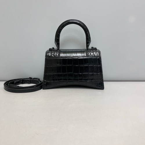 Balenciaga Hourglass Xs Calfskin Crocodile Embossed Black Balenciaga Hourglass Xs Calfskin Crocodile Embossed Black