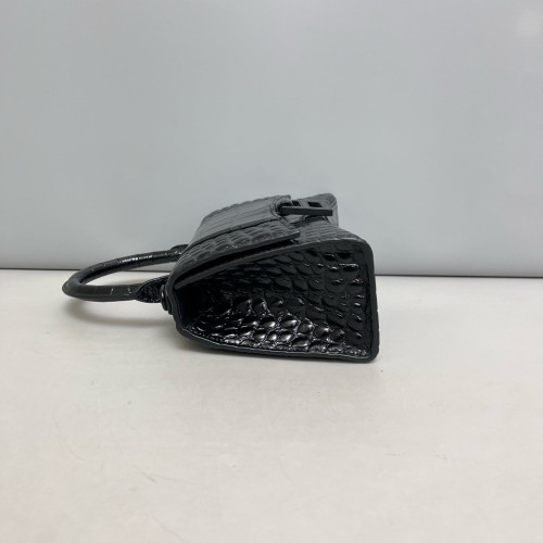 Balenciaga Hourglass Xs Calfskin Crocodile Embossed Black Balenciaga Hourglass Xs Calfskin Crocodile Embossed Black