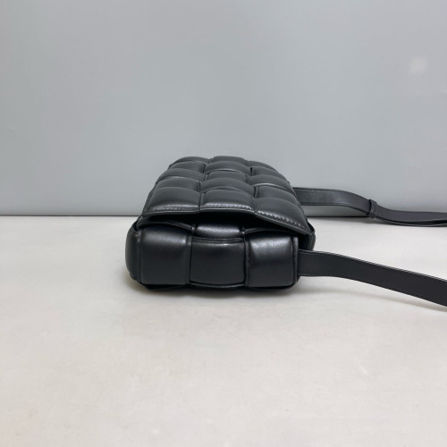 Bottega Veneta Small Padded Cassette Crossbody Bag Calfskin Intrecciato Black Bottega Veneta Small Padded Cassette Crossbody Bag Calfskin Intrecciato Black