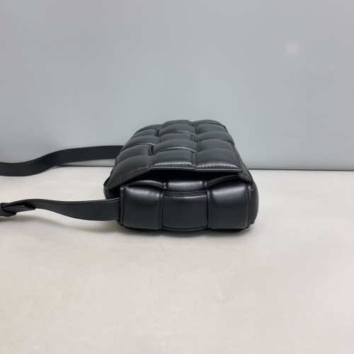 Bottega Veneta Small Padded Cassette Crossbody Bag Calfskin Intrecciato Black Bottega Veneta Small Padded Cassette Crossbody Bag Calfskin Intrecciato Black