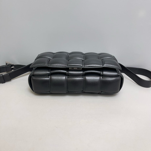 Bottega Veneta Small Padded Cassette Crossbody Bag Calfskin Intrecciato Black Bottega Veneta Small Padded Cassette Crossbody Bag Calfskin Intrecciato Black