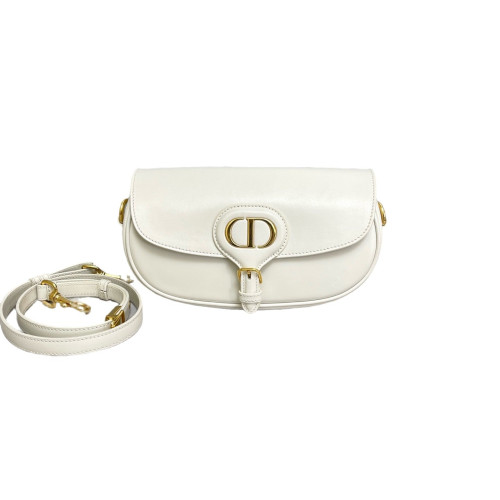 Dior East West Bobby Flap Smooth Calfskin White