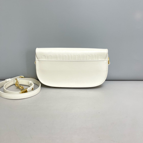 Dior East West Bobby Flap Smooth Calfskin White