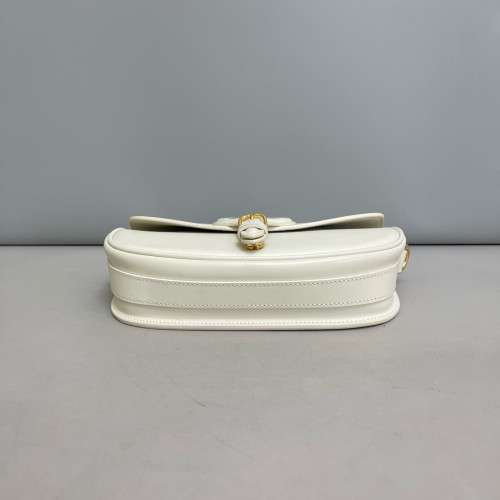 Dior East West Bobby Flap Smooth Calfskin White