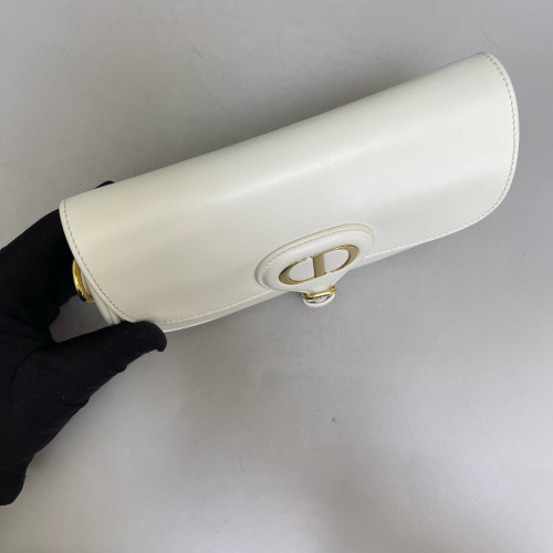 Dior East West Bobby Flap Smooth Calfskin White