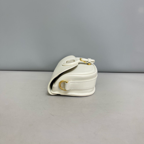 Dior East West Bobby Flap Smooth Calfskin White