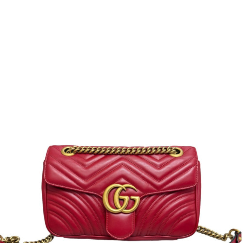 Gucci Matelasse Small GG Marmont Calfskin Red