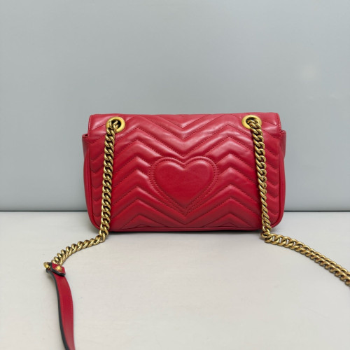 Gucci Matelasse Small GG Marmont Calfskin Red