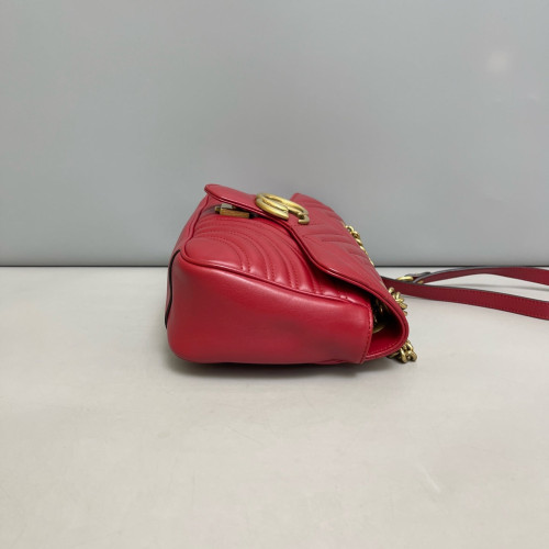 Gucci Matelasse Small GG Marmont Calfskin Red