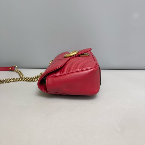Gucci Matelasse Small GG Marmont Calfskin Red