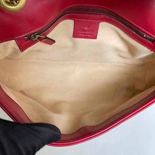 Gucci Matelasse Small GG Marmont Calfskin Red