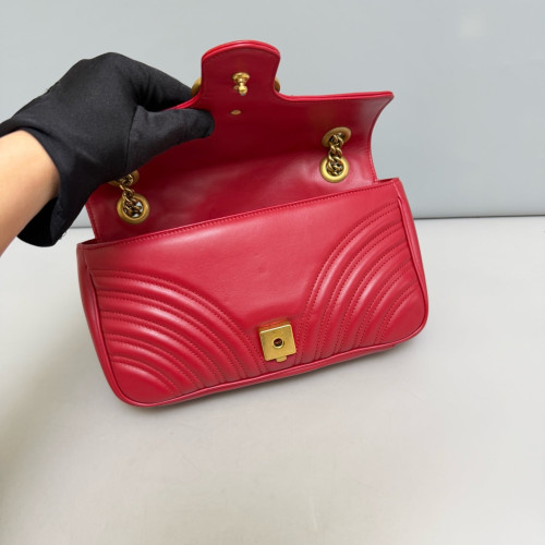 Gucci Matelasse Small GG Marmont Calfskin Red
