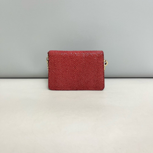 Bvlgari Serpenti Forever Micro Bag Galuchat Stingray Red