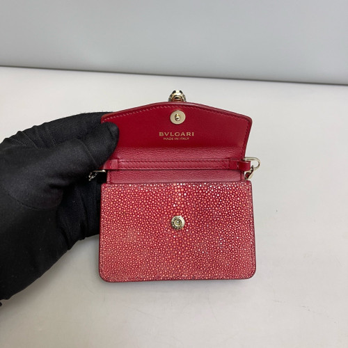 Bvlgari Serpenti Forever Micro Bag Galuchat Stingray Red