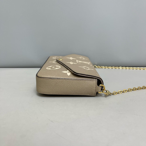 Louis Vuitton Pochette Felicie Chain Wallet Monogram Empreinte Giant Marmo
