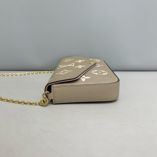 Louis Vuitton Pochette Felicie Chain Wallet Monogram Empreinte Giant Marmo