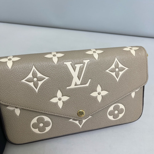 Louis Vuitton Pochette Felicie Chain Wallet Monogram Empreinte Giant Marmo