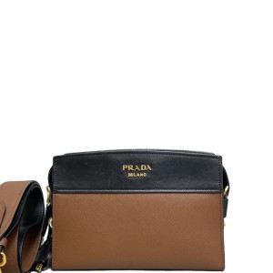 Prada Esplanade Crossbody Bag Saffiano Calfskin Black