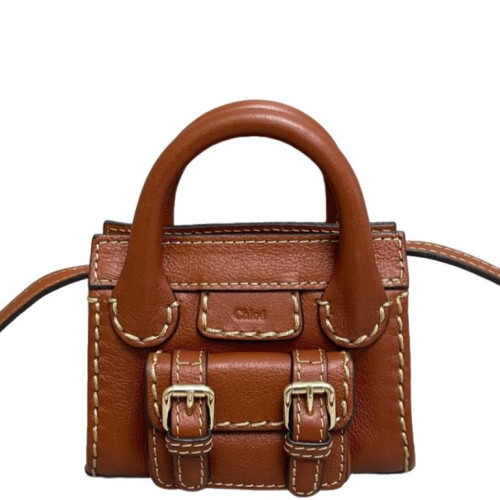 Chloe Two-Way Bag Calfskin Brown