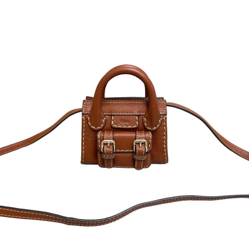 Chloe Two-Way Bag Calfskin Brown