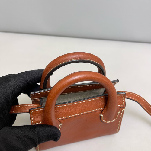 Chloe Two-Way Bag Calfskin Brown
