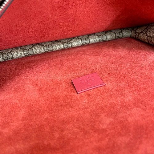 Gucci Meium Dionysus GG Supreme Monogram Suede Beige Brown Red