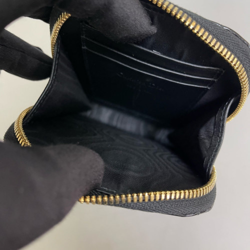 Dior Nano 30 Montaigne Pouch Patent Calfskin Black