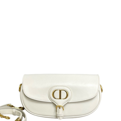 Dior East West Bobby Flap Smooth Calfskin White