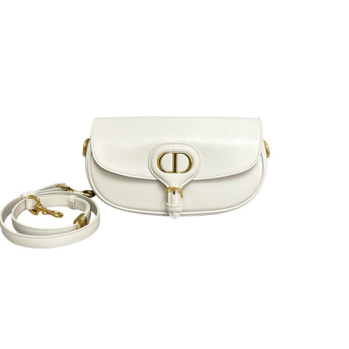Dior East West Bobby Flap Smooth Calfskin White