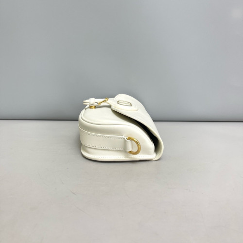 Dior East West Bobby Flap Smooth Calfskin White