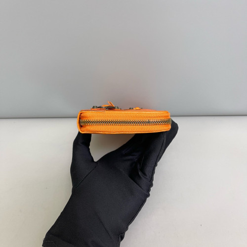 Balenciaga Studded Continental Wallet Arena Lambskin Orange
