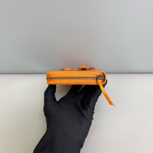 Balenciaga Studded Continental Wallet Arena Lambskin Orange
