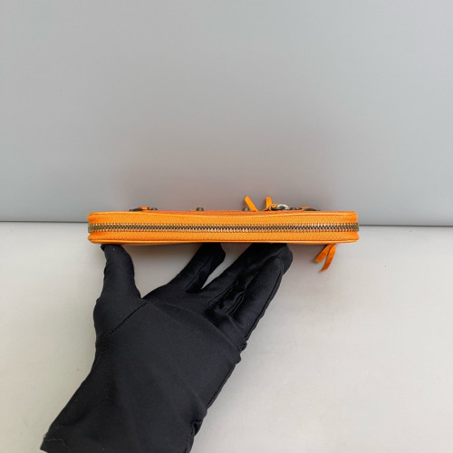 Balenciaga Studded Continental Wallet Arena Lambskin Orange