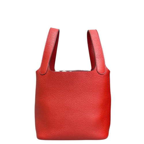 Hermes Picotin 18 Taurillon Clemence 53 Rouge Vif